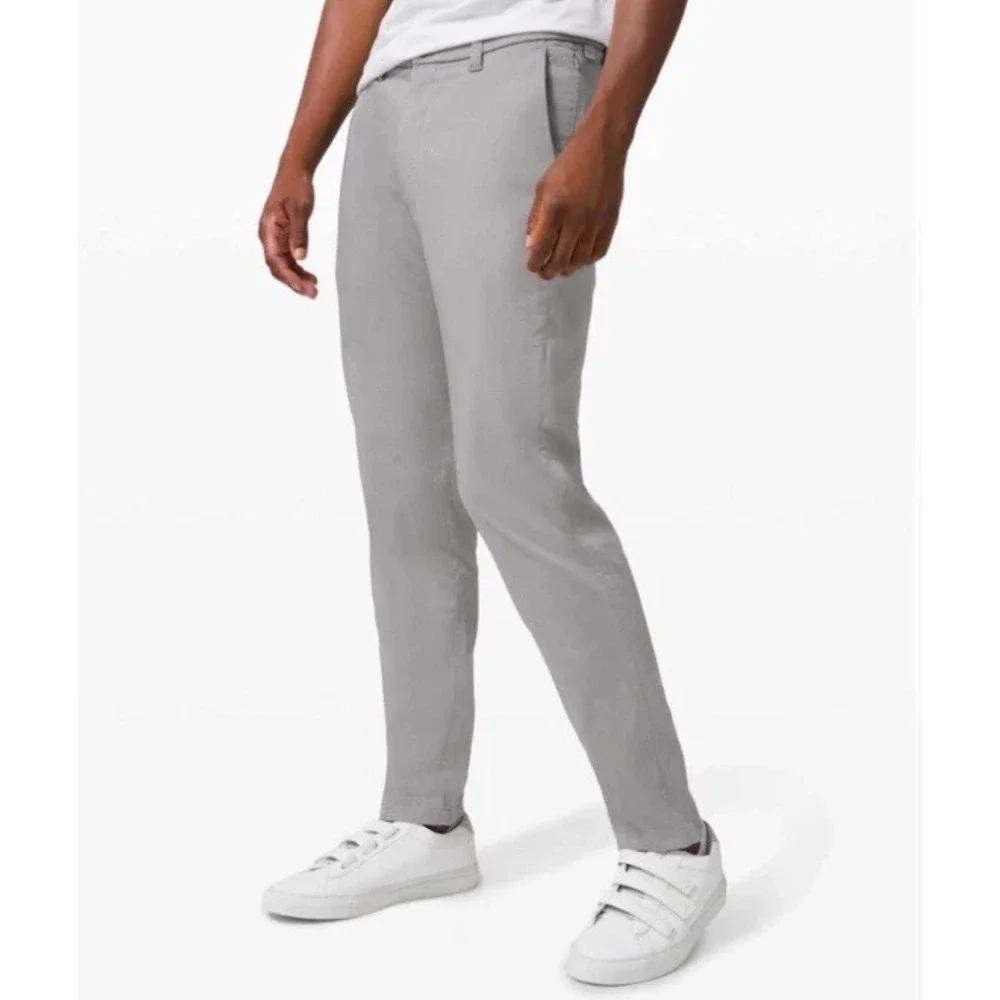 Lululemon Commission Pant 32x30 Slim Oxford Gull Oxford Grey Mens Office Travel